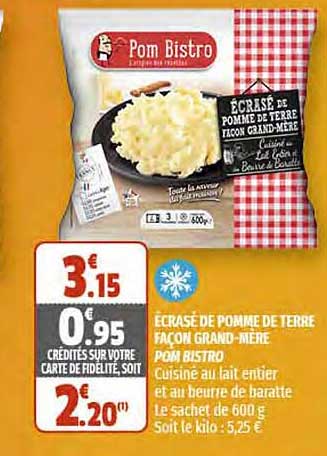 écrasé de pomme de terre façon grand-mère pom bistro