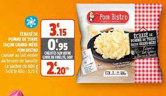 écrasé de pomme de terre façon grand-mère pom bistro