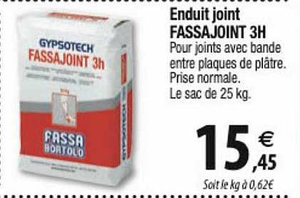 enduit joint fassajoint 3h