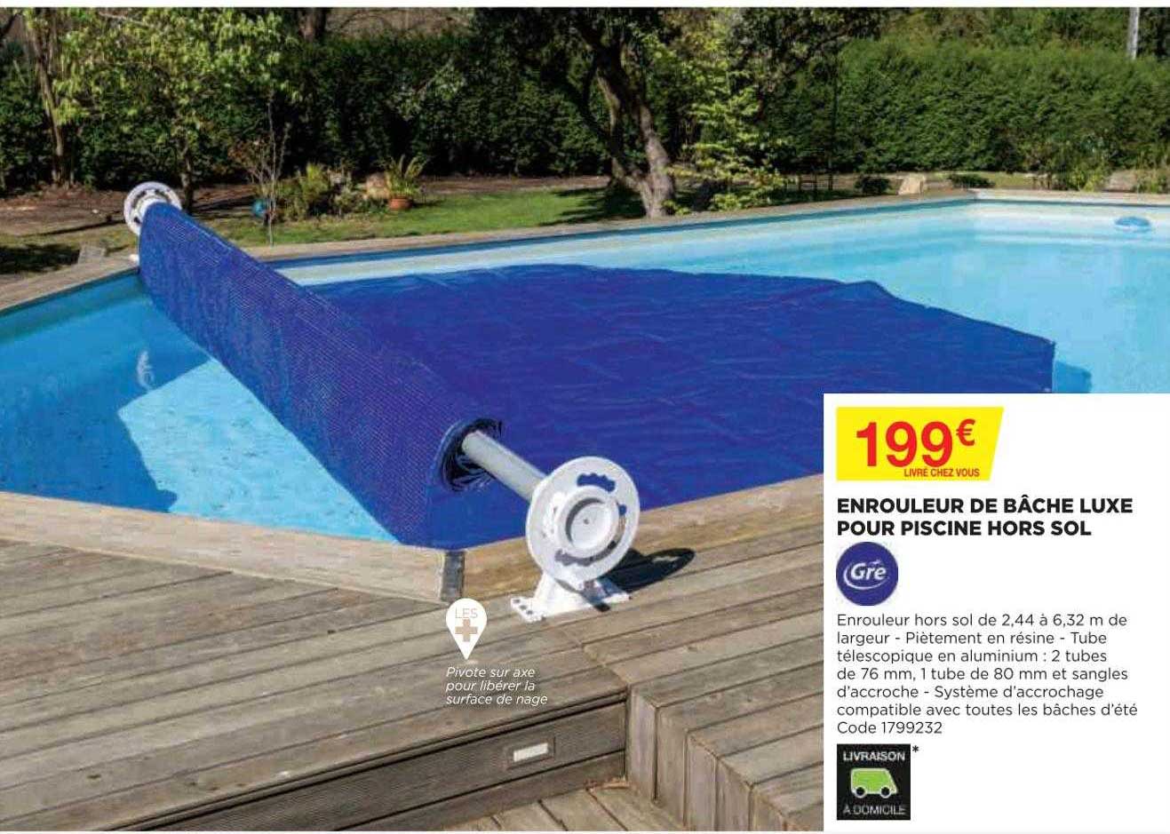 enrouleur de bâche luxe pour piscine hors sol gré