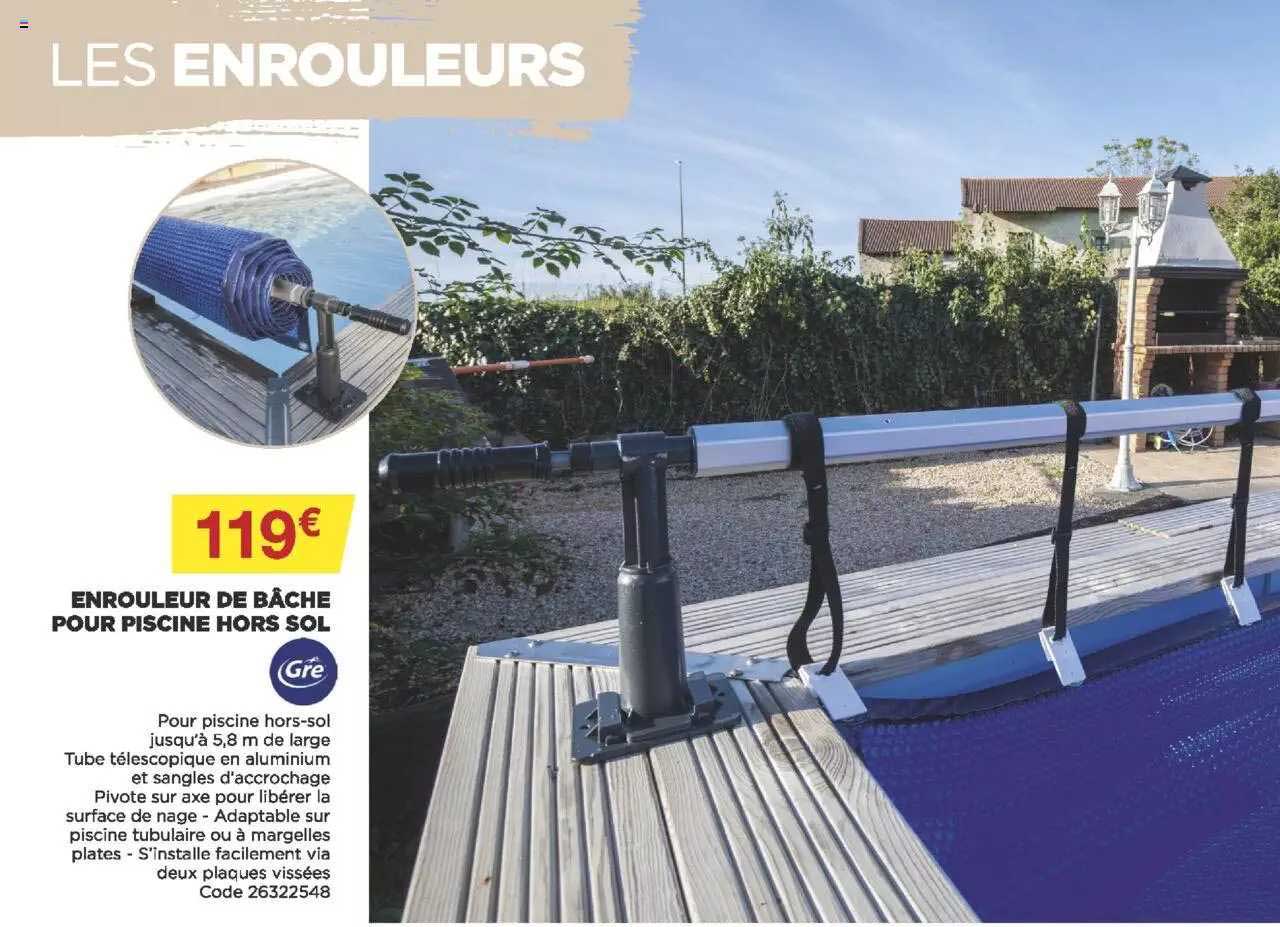 enrouleur de bâche pour piscine hors sol gré