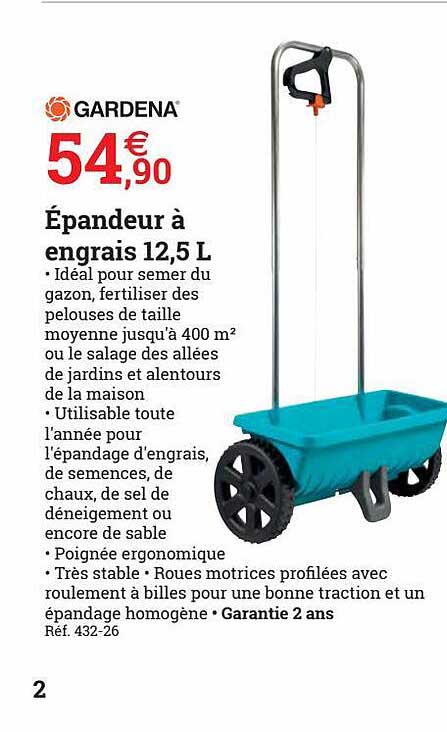 épandeur à engrais 12.5 l gardena