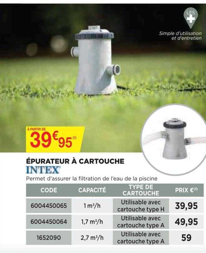 épurateur à Cartouche Intex
