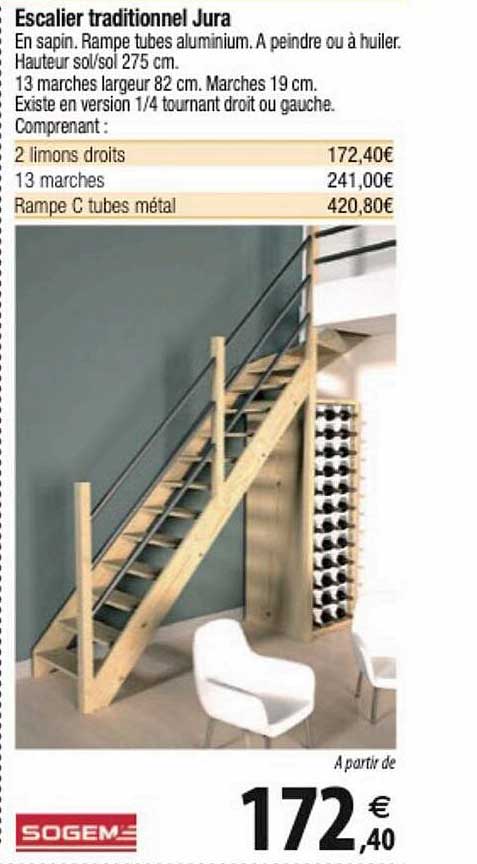 escalier traditionel jura sogem