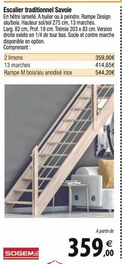 escalier traditionnel savoie sogem