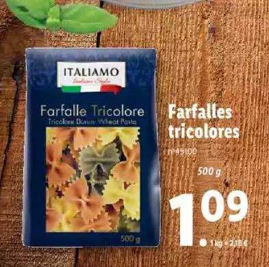 Farfalles Tricolores Italiamo