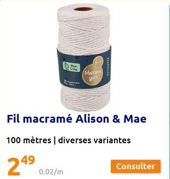 fil macramé alison & mae