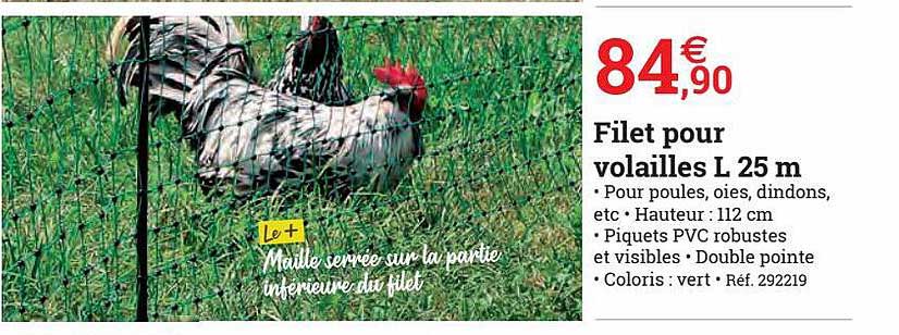 Filet Pour Volailles L 25 M