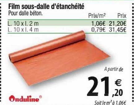 film sous dalle d'étancheité onduline