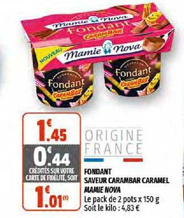 Fondant Saveur Carambar Caramel Mamie Nova