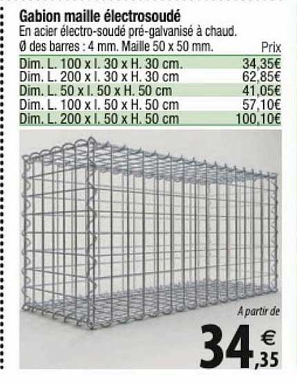 Gabion Maille électrosoudé