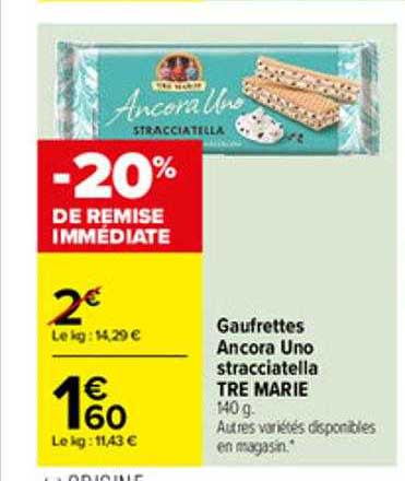 gaufrettes ancora uno stracciatella tre marie