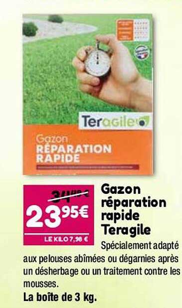 gazon réparation rapide teragile