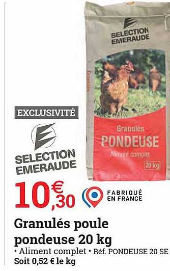 granulé poule pondeuse 20 kg