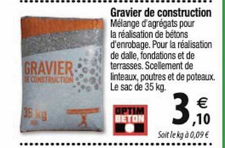 gravier de construction optim beton