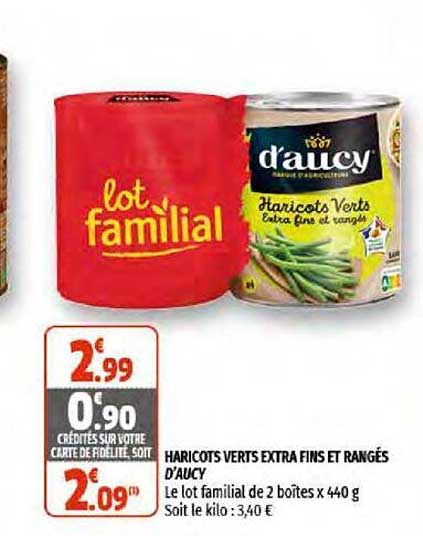 Haricots Verts Extra Fins Et Rangés D'aucy