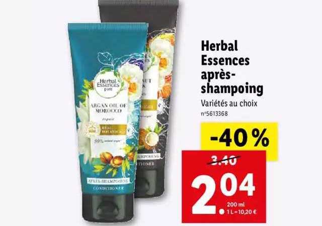 herbal essences après-shampoing