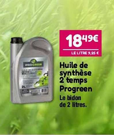 huile de synthèse 2 temps progreen