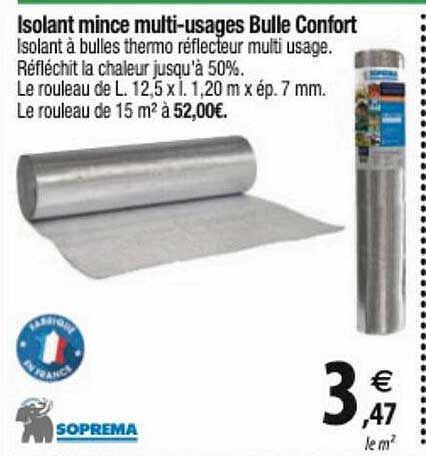 isolant mince multi-usages bulle confort soprema