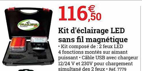 kit d'éclairage led sans fil magnétique