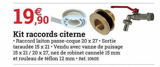 kit raccords citerne