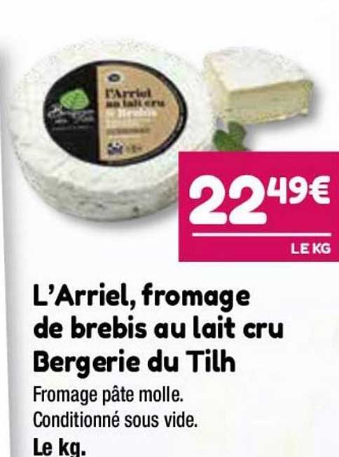 l'arriel, fromage de brebis au lait cru bergerie du tilh