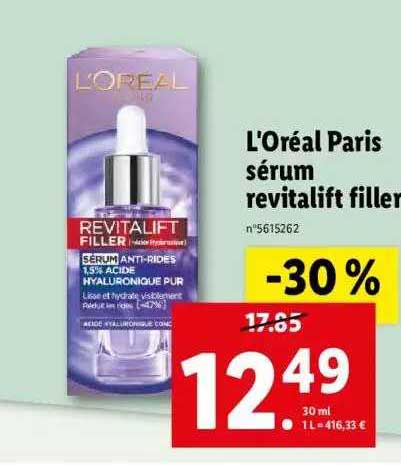 l'oréal paris sérum revitalift filler