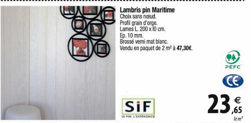 lambris pin maritime sif