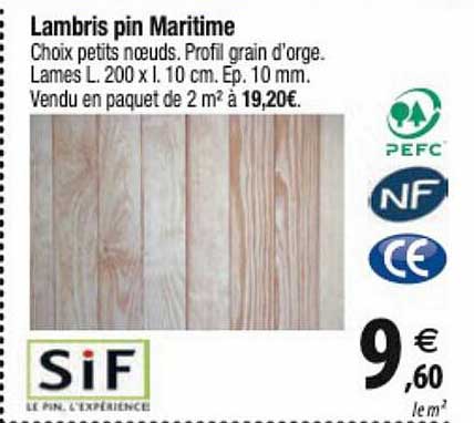 lambris pin maritime sif