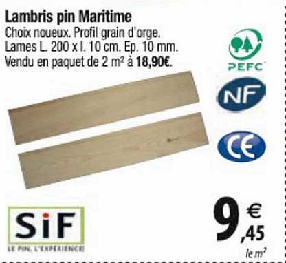 Lambris Pin Martime Sif