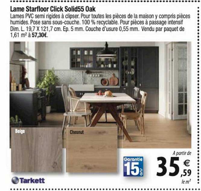 lame starfloor click solid55 oak tarkett