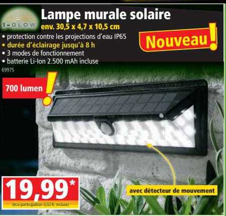 lampe murale solaire i-glow