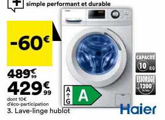 lave-linge hublot haier