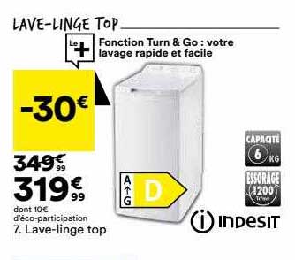 lave-linge top indesit