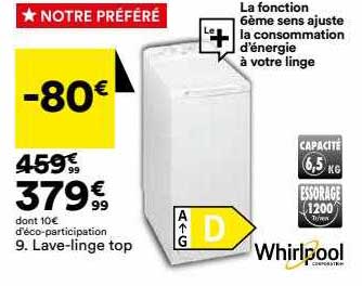 lave-linge top whirlpool