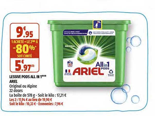 lessive pods all in 1 ariel