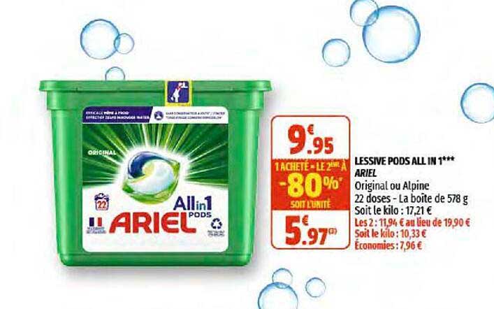 lessive pods all in 1 ariel