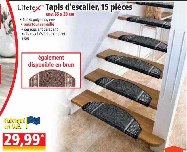 Lifetex Tapis D'escalier 15 Pièces