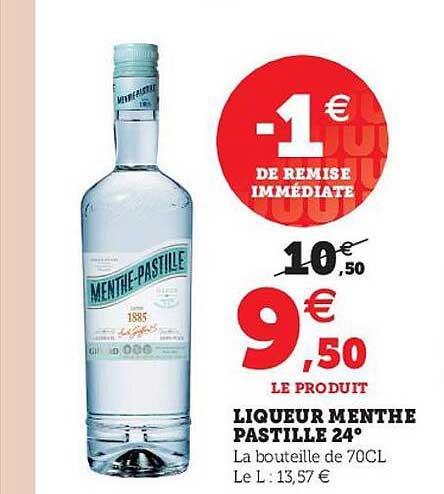 liqueur menthe pastille 24°