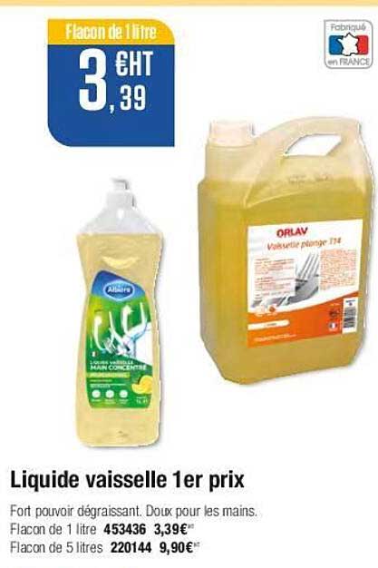 liquide vaisselle 1er prix