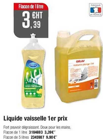 liquide vaisselle 1er prix