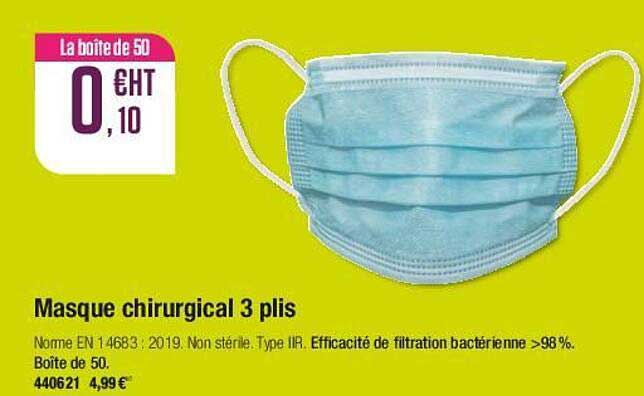 masque chirurgical 3 plis