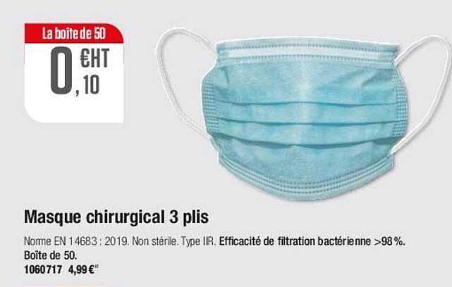 masque chirurgical 3 plis