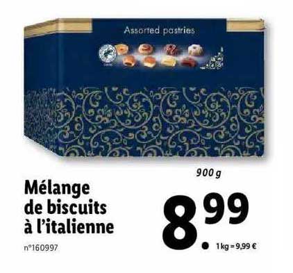 mélange de biscuits à l'italienne