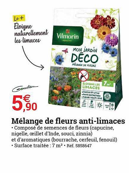 mélange de fleurs anti-limaces