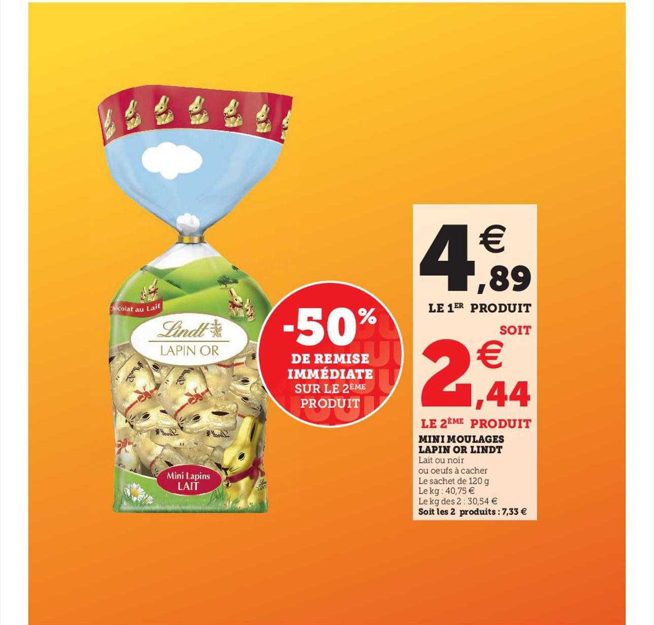 mini moulages lapin or lindt