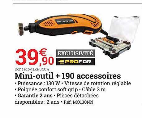 mini-outil + 190 accessoires profor