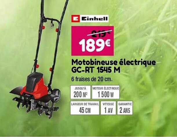 motobineuse électrique gc-rt 1545 m einhell