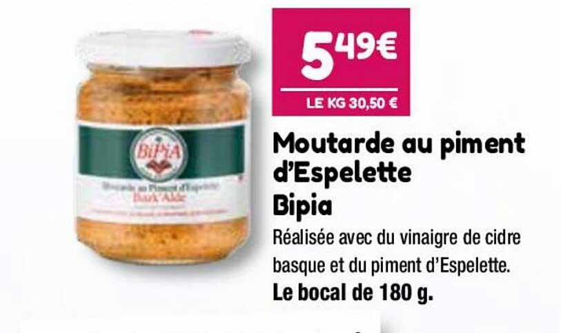 moutarde au piment d'espelette bipia