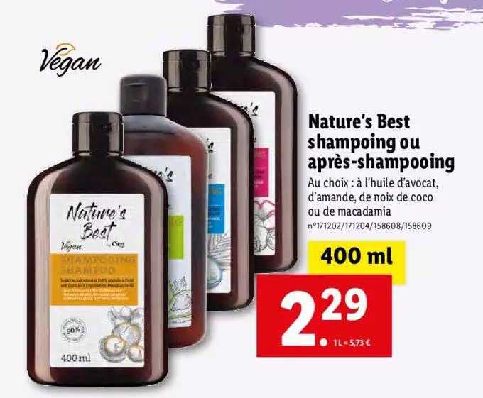 nature's best shampoing ou après-shampooing